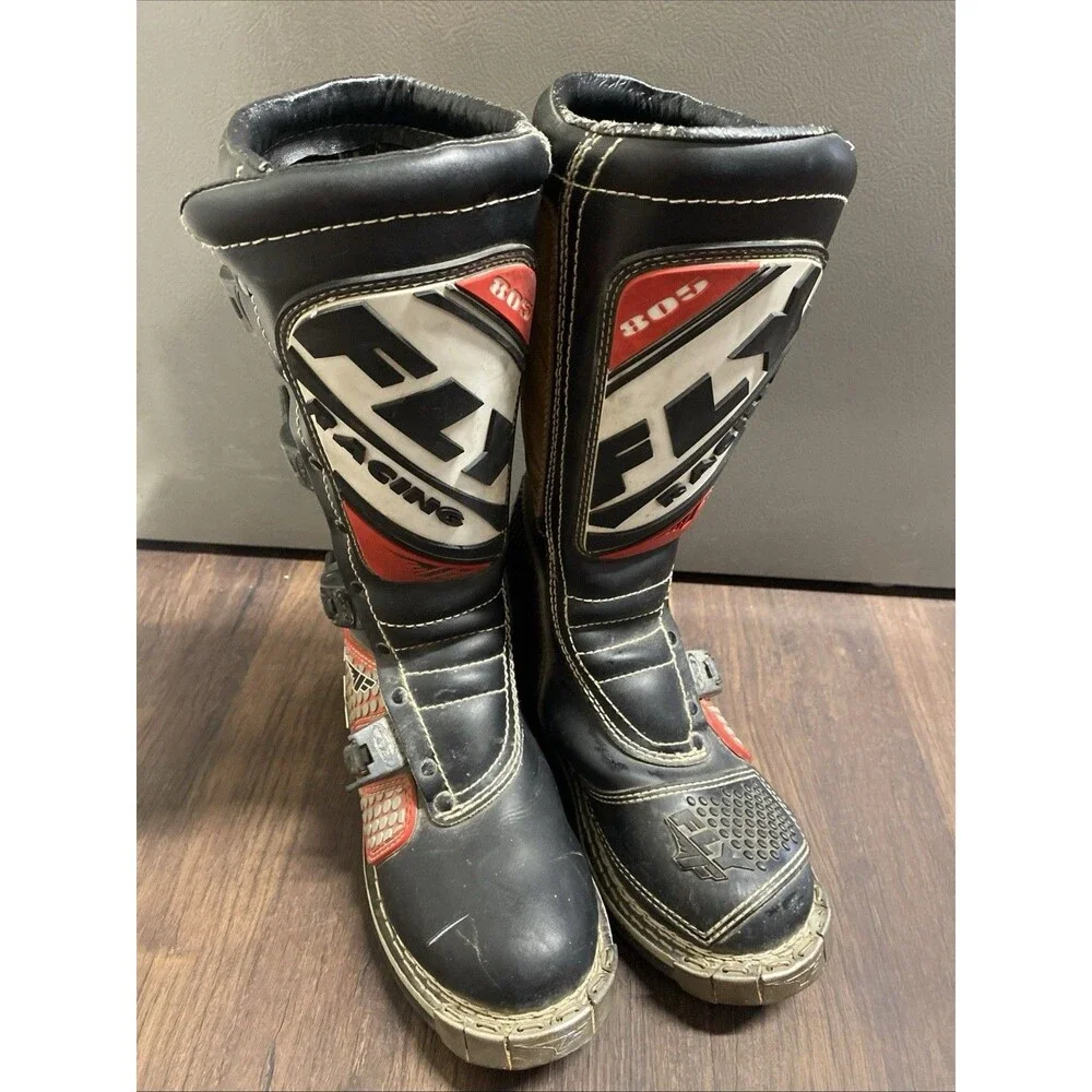 Fly Racing Motorcross Motorcycle Boots 805 Size 9 Off Road ATV (058)